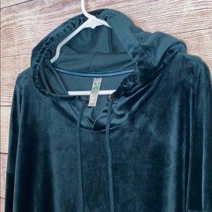 green tea velour hoodie